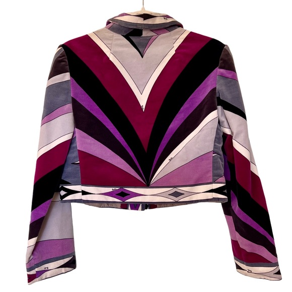 Vintage 70s Emilio Pucci Cropped Velvet Jacket/Blazer - Picture 3 of 13